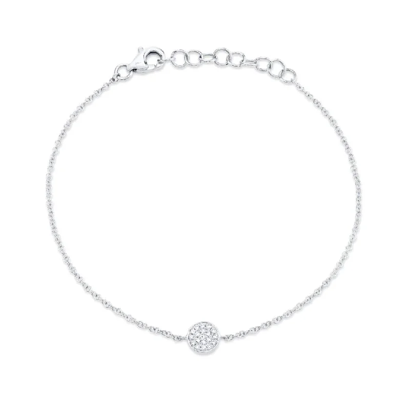 Shy Creation Diamond Pave Circle Bracelet