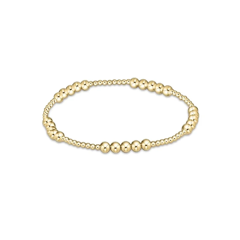 enewton Classic Blissful Pattern 2mm Bead Bracelet - 4mm Gold