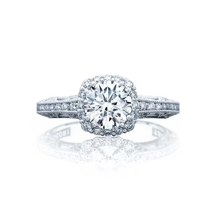 Tacori Reverse Crescent Engagement Ring Semi-Mounting in Platinum