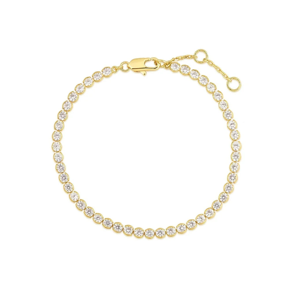 Eklexic Bezel CZ Tennis Bracelet