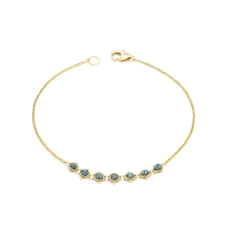 Amáli Blue Diamond Petite Textile Bracelet