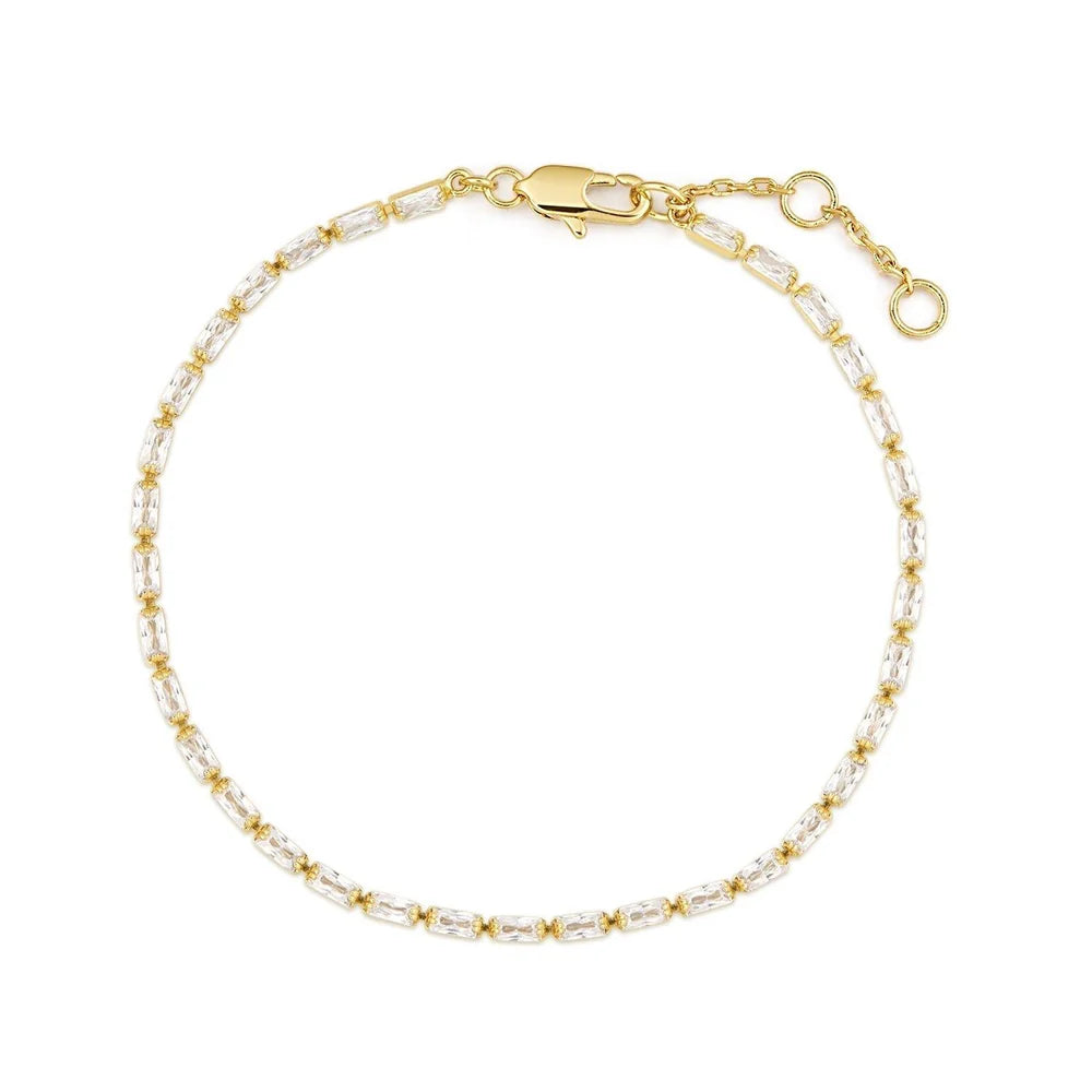 Eklexic Baguette CZ Tennis Bracelet