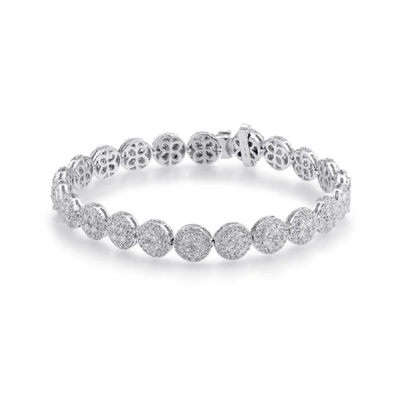 Diamond Cluster Tennis Bracelet