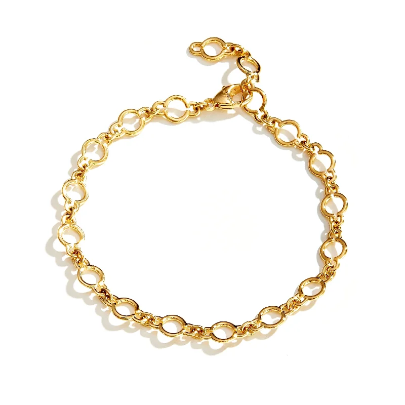 18K Gold Chakra Link Bracelet