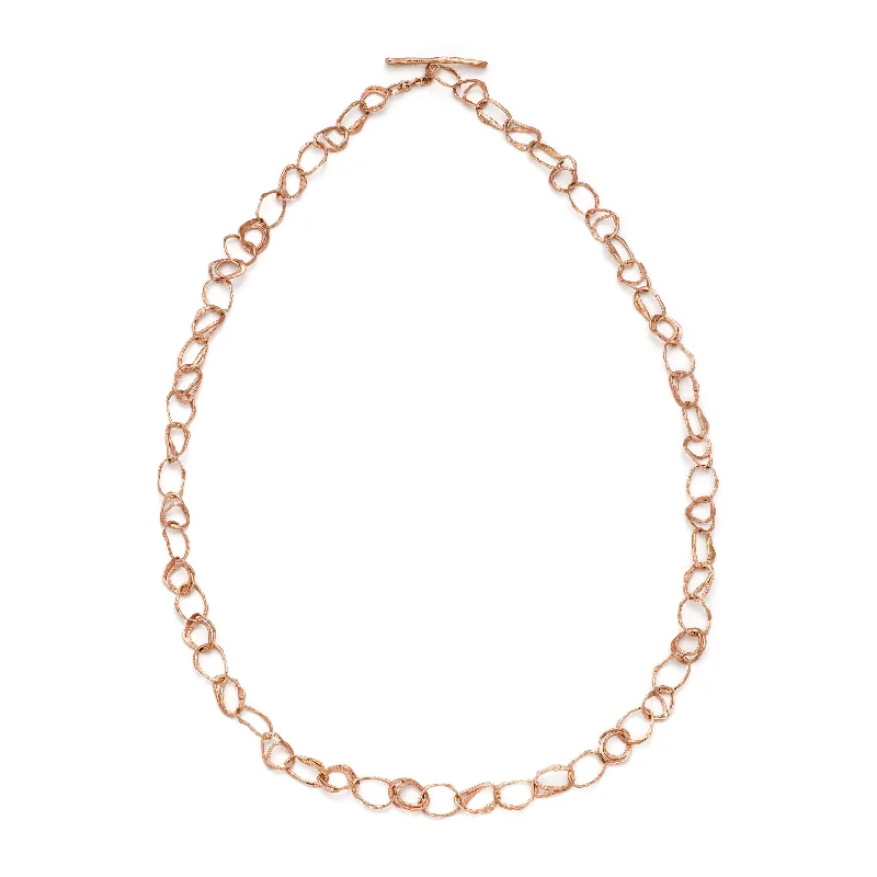 Pebble Drawing Necklace 9ct Rose Gold