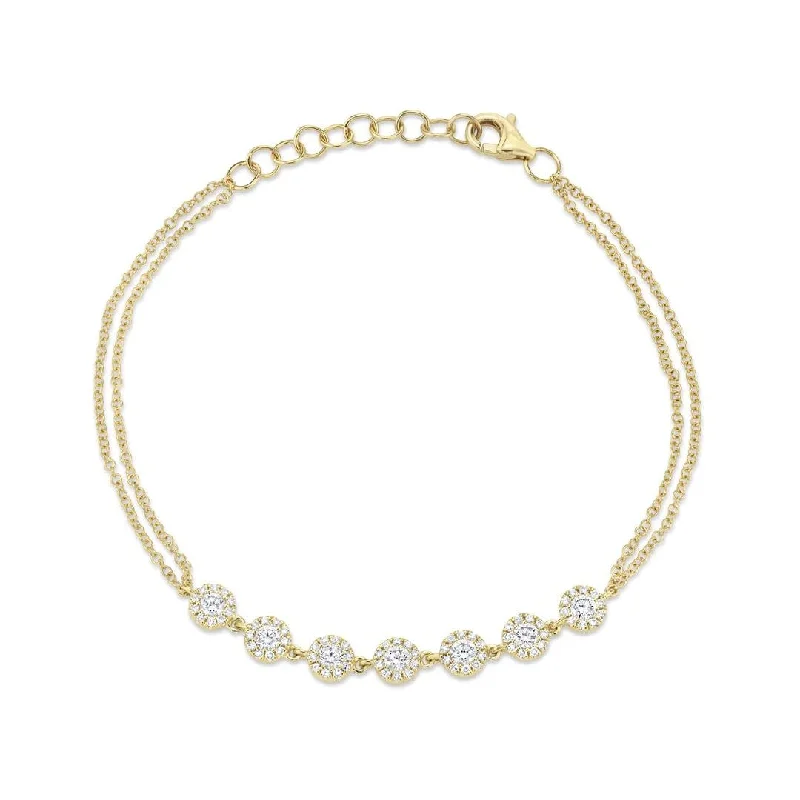 Shy Creation Pave Diamond Circles Bracelet