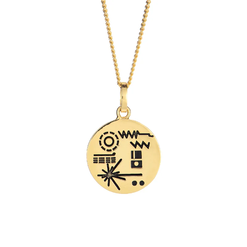 Golden Record Necklace