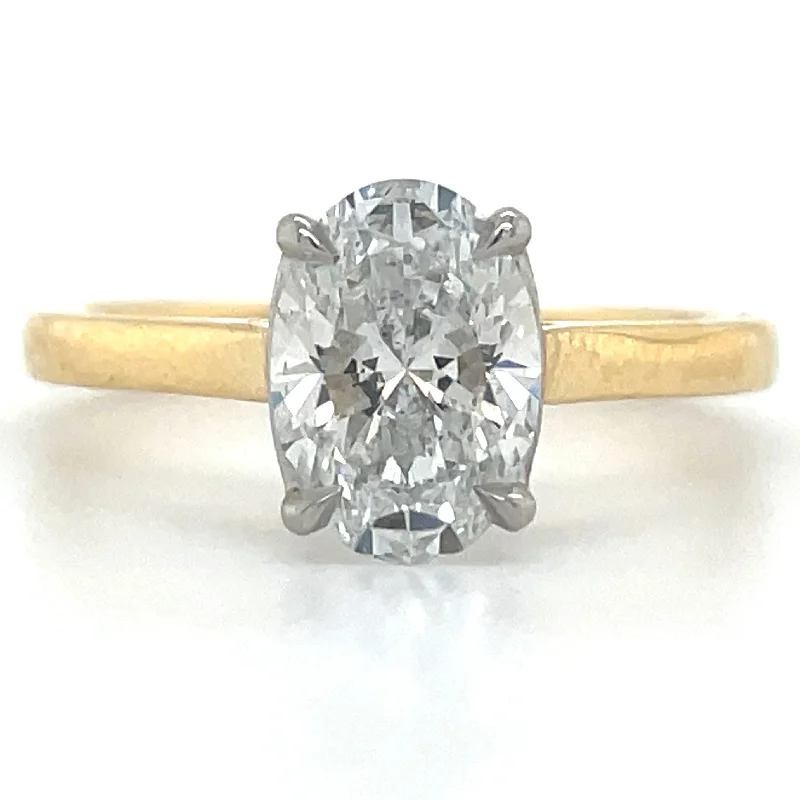 Emma - 18ct Yellow Gold 1.37ct Laboratory Grown Oval Solitaire Diamond Engagement Ring