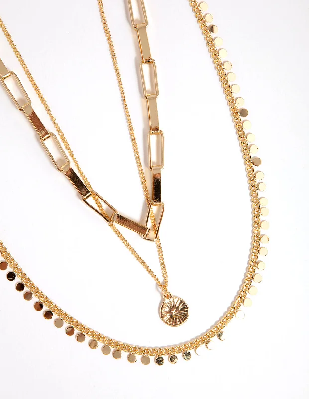 Gold Jingle Layered Necklace