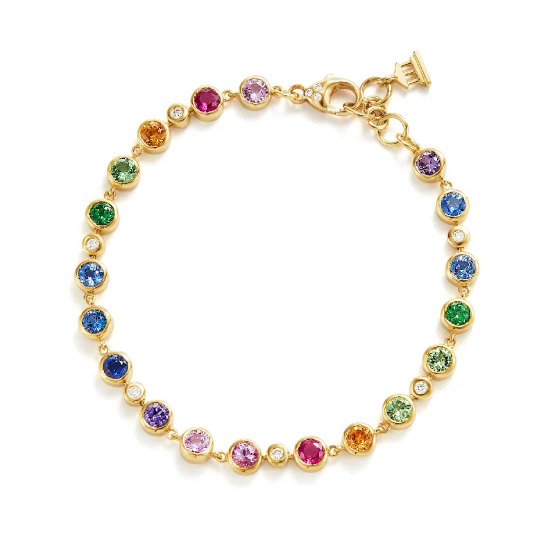 18K Rainbow Link Bracelet