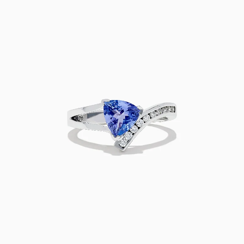 Nahla Siri 14K White Gold Tanzanite and Diamond Ring, 1.24 TCW