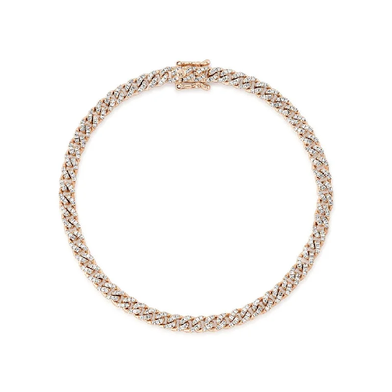 Shy Creation Diamond Cuban Link Bracelet