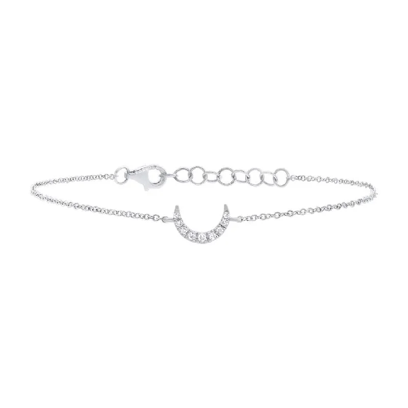 Shy Creation Diamond Crescent Moon Bracelet