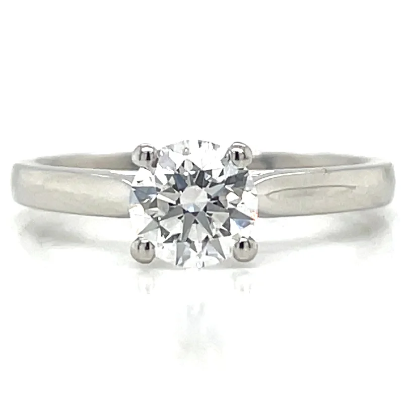 Fay - Platinum Laboratory Grown Four Claw 0.81ct Round Brilliant Solitaire Diamond Ring