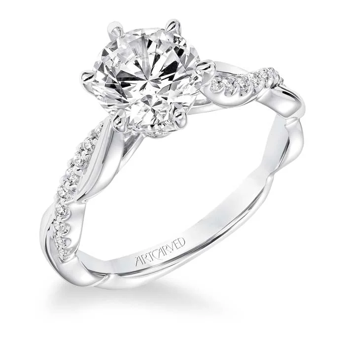 ArtCarved "Marnie" Engagement Ring Semi-Mounting in 14K White Gold