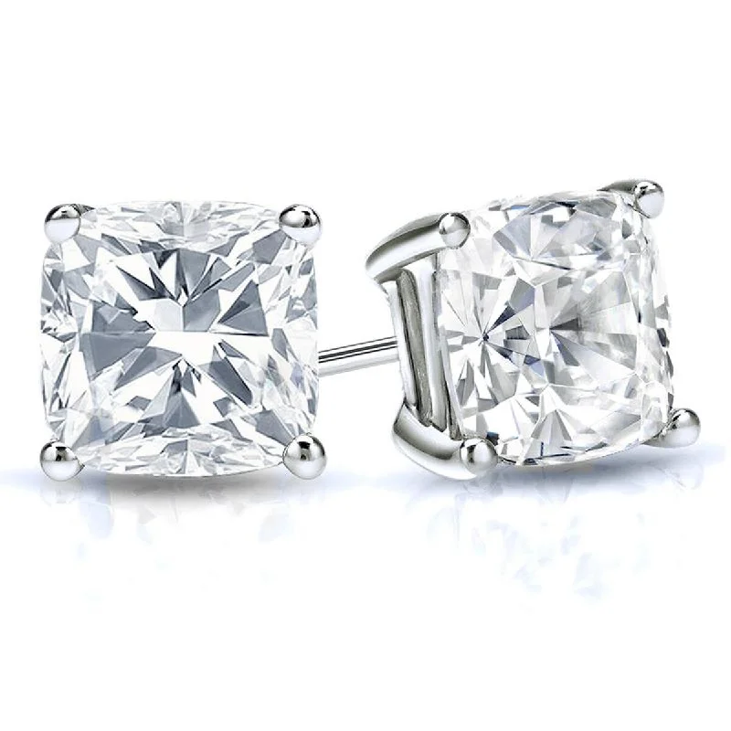 Auriya 14k Gold 2ctw Cushion Cut Diamond Stud Earrings