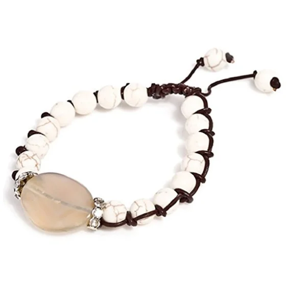 Designer Inspired 'Moonstone' White Gemstone Bracelet