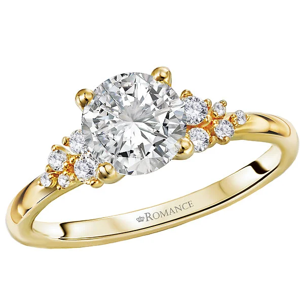 14KT YELLOW GOLD 1CT DIAMOND ACCENT ENGAGEMENT RING