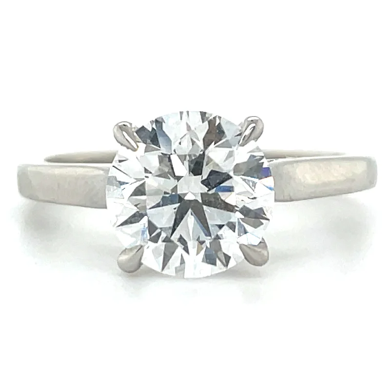 Belle - Platinum Laboratory Grown 2.00ct Round Solitaire Diamond Engagement Ring