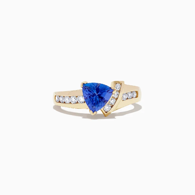 Nahla Siri 14K Yellow Gold Tanzanite and Diamond Ring, 1.40 TCW