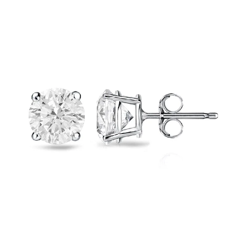 Auriya 1ctw Clarity-enhanced Round Diamond Stud Earrings 14k Gold (I1-I2)