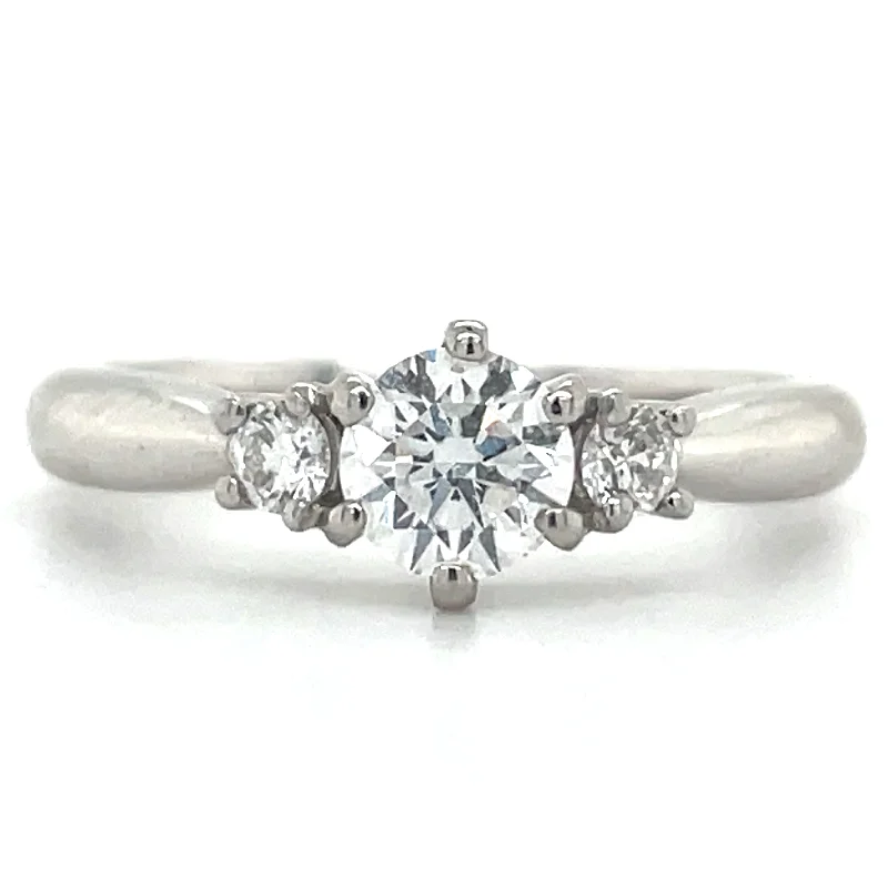 Lois - Platinum Three Stone Diamond Earth Grown Engagement Ring