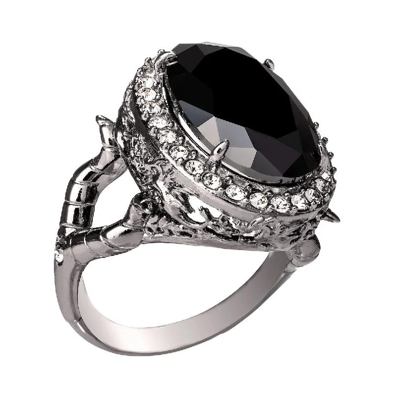 Disney X RockLove SLEEPING BEAUTY Maleficent Crystal Ring