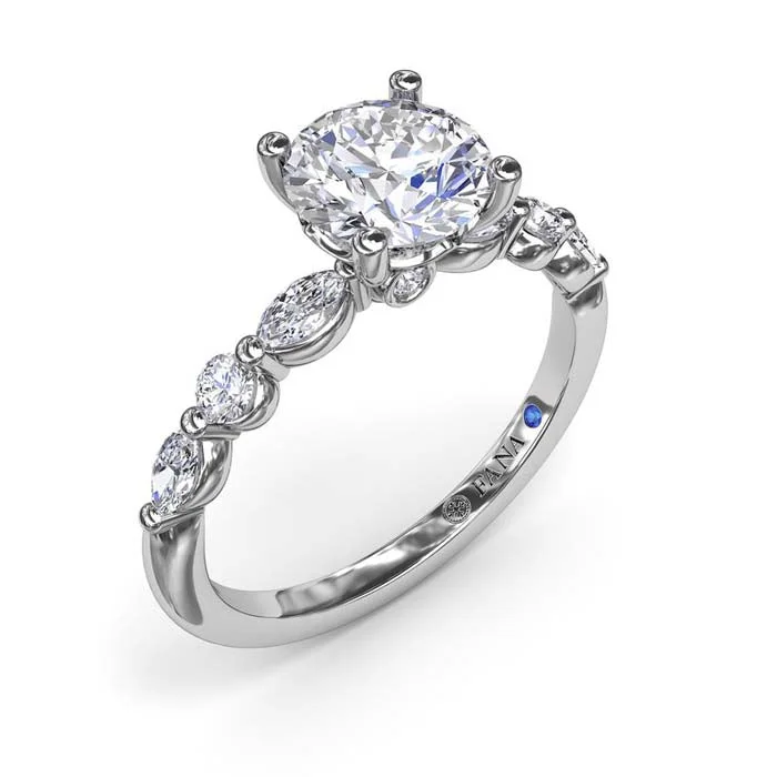 Fana Enchanted Diamond Engagement Ring in 14K White Gold