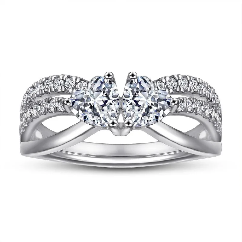 “Heart to Heart” Split Shank Engagement Ring