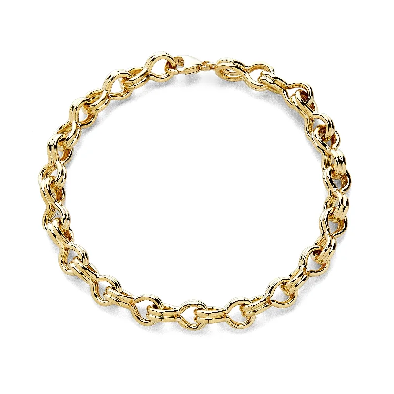 18K Gold Mogul Link Bracelet