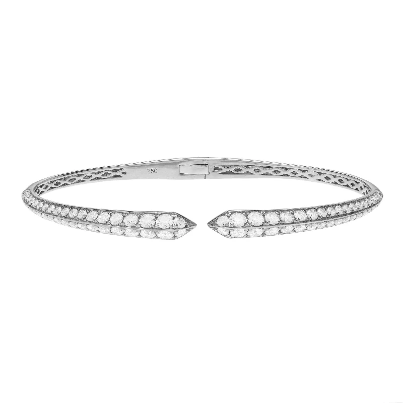 Viv Open Cuff White Gold